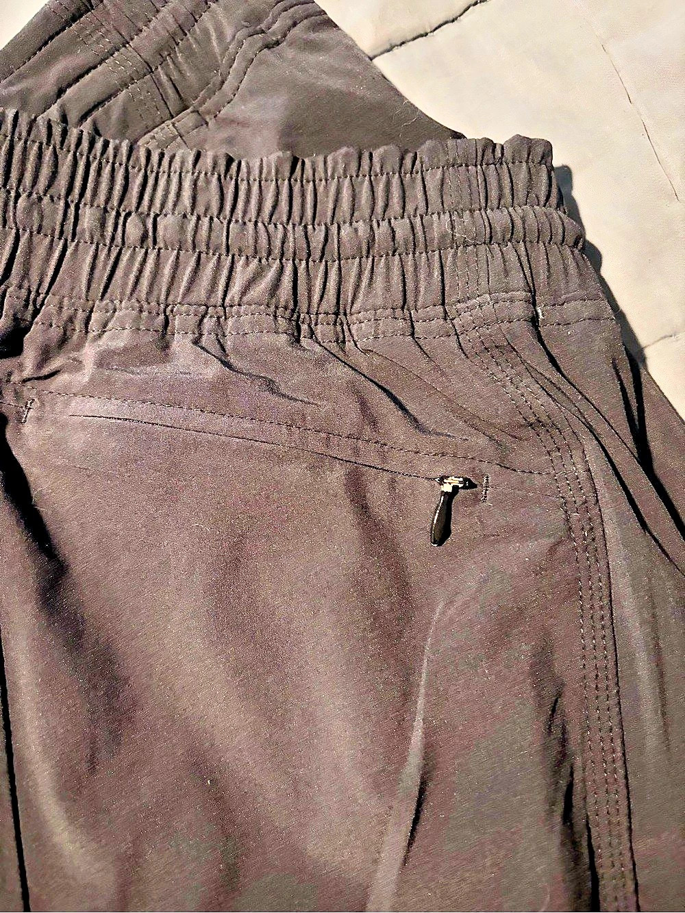 Athleta Brooklyn Lined Mid Rise Pant Black & Gray Size 12
